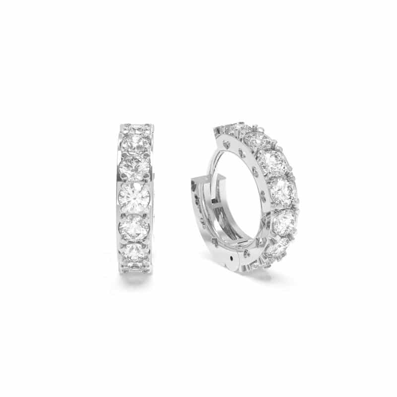Orecchini riviera in argento 925 con zirconi